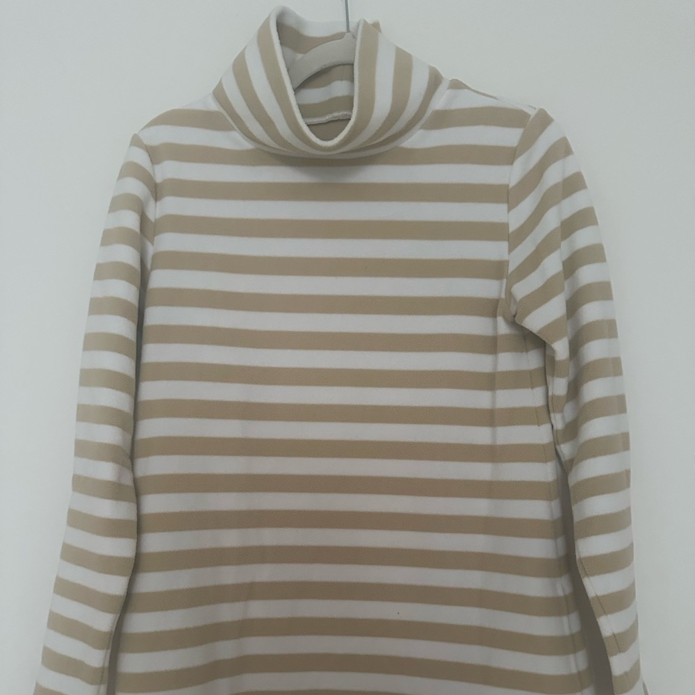 Dudley Stephens Striped Cowl Neck Fleece Pullover | Size S | Made USA